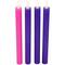 Set of 4 Purple and Pink Flickering LED Christmas Advent Wax Taper Candles 9.5"